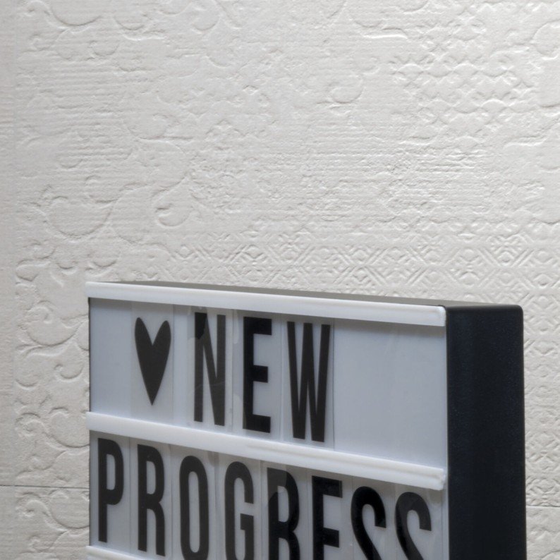 Progress Textile White 30x90