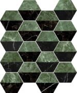 Marmi Hex Decor Nero Verde
